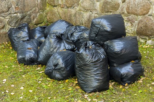 Recycling bins and waste segregation in West London