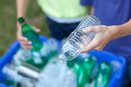 Different types of waste materials ready for clearance